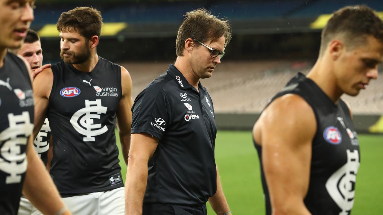 Carlton’s awful start against Richmond cost them dearly. (Photo by Robert Cianflone/Getty Images)