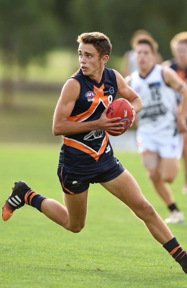 Lachie Sholl had 31 disposals for Calder in its win over Murray Bushrangers. Picture: David Smith