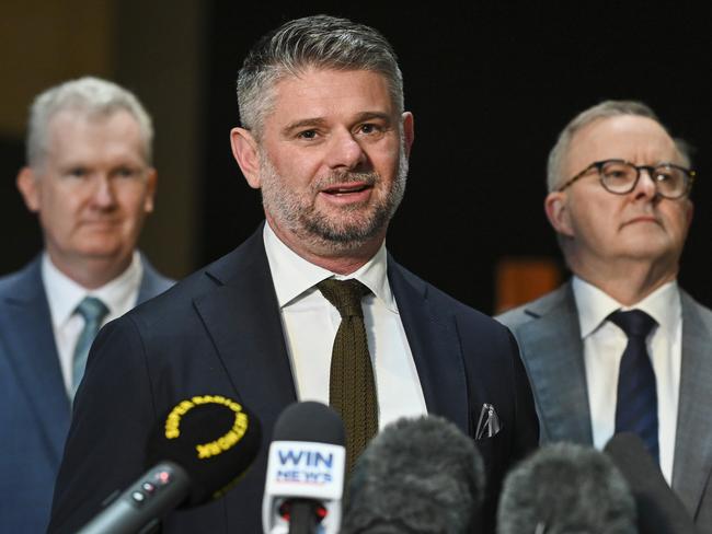 CANBERRA, AUSTRALIA - APRIL 5:  NGA Director Nick Mitzevich addresses the media at the National Gallery of Australia in Canberra. Picture: NCA NewsWire / Martin Ollman