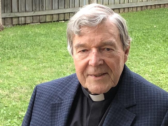 ## EXCLUSIVE for The Australian ONLY ## 13/04/2020: Cardinal George Pell on the grounds of Sydney's Good Shepherd Seminary in Homebush following Easter.