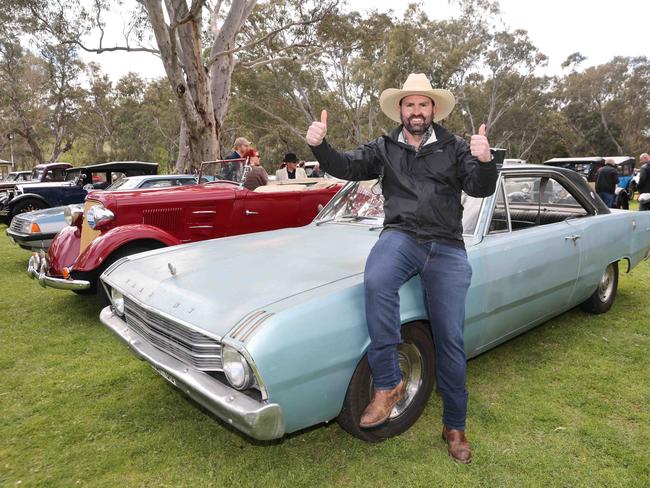 Bay to Birdwood: Brady Blacker with his 1969 Valiant Regal. Picture: Russell Millard