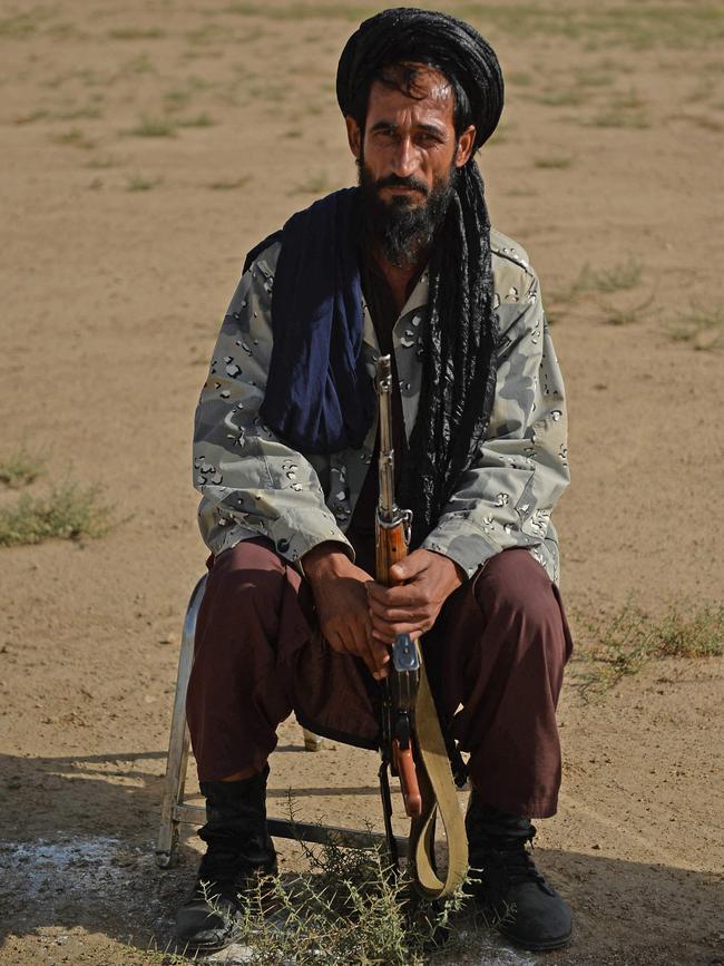 A Taliban fighter outside Kabul. Picture: AFP