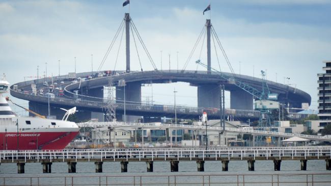 The West Gate Bridge, which carries more than 200,000 vehicles a day, will undergo repairs later this year. Picture: Andrew Henshaw