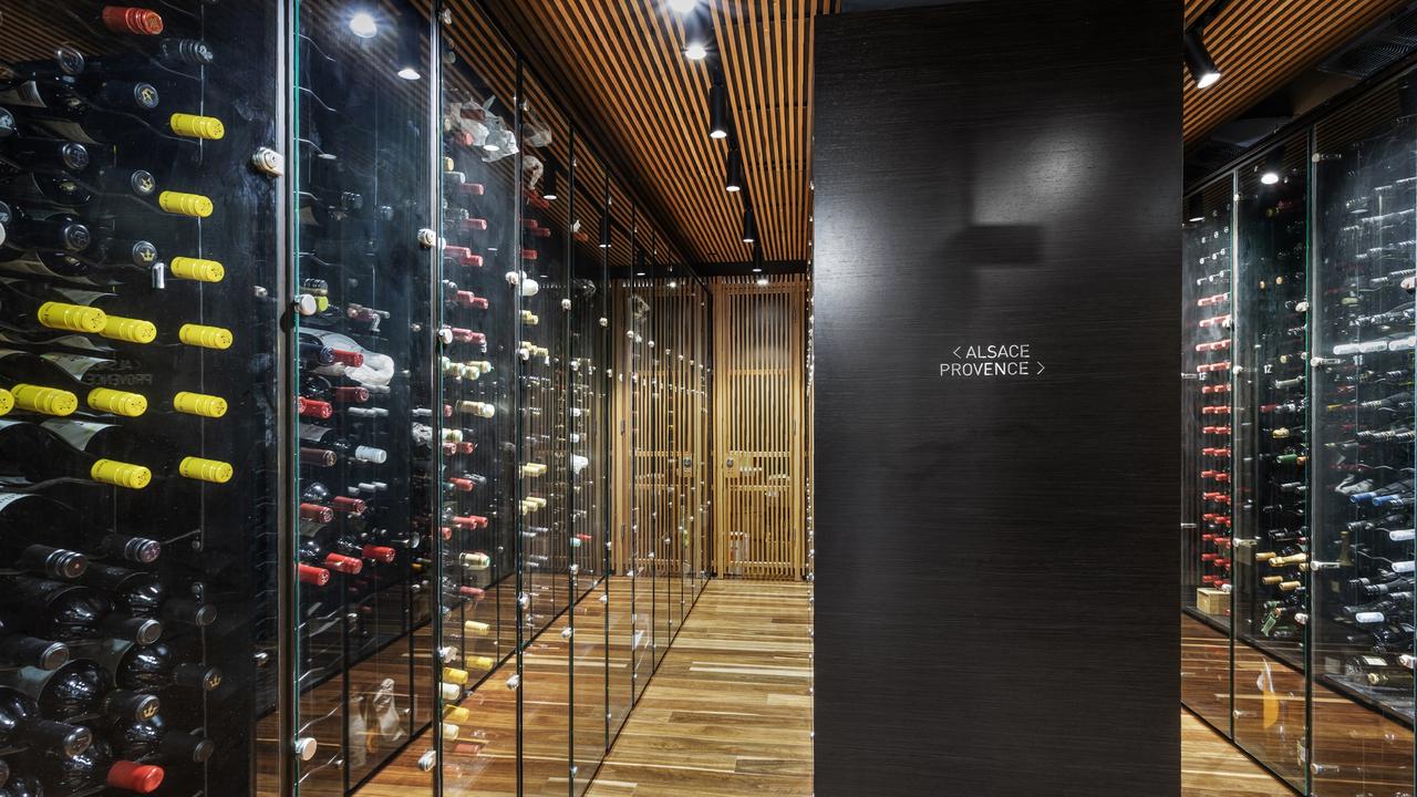 ... And a very impressive wine cellar.