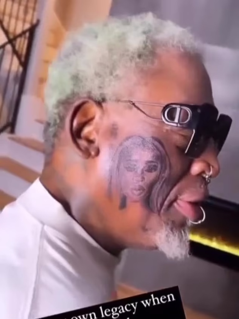 Dennis Rodman stuns fans with portrait tattoo of girlfriend on his