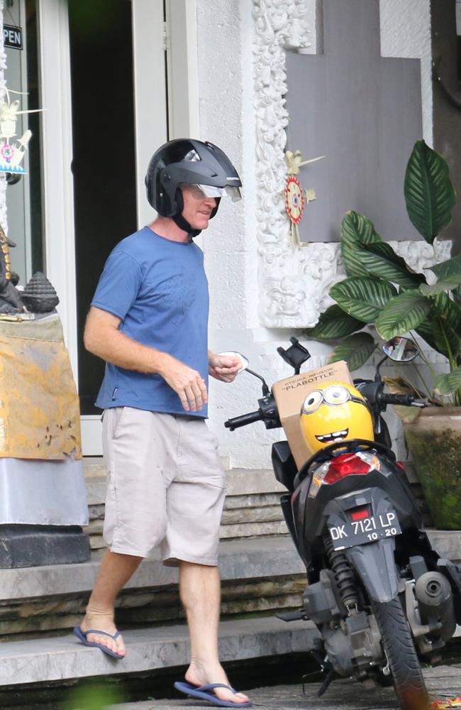 Australian Chris Savage in front of Gaia Holistic Wellness Center in Ubud, Bali, before he flew back to Australia after investigations began into allegations he was treating sick people. Picture: Lukman S. Bintoro