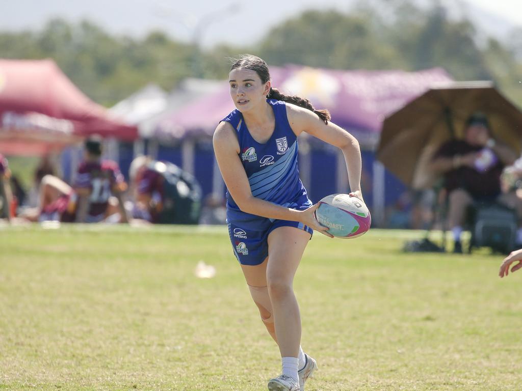 Windaroo Valley V St Margaret Marysat the 2024 Gold Coast Titans All Schools Touch Football Picture: Glenn Campbell