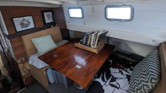 The yacht is being advertised with a weekly rent of $200. Picture: Facebook