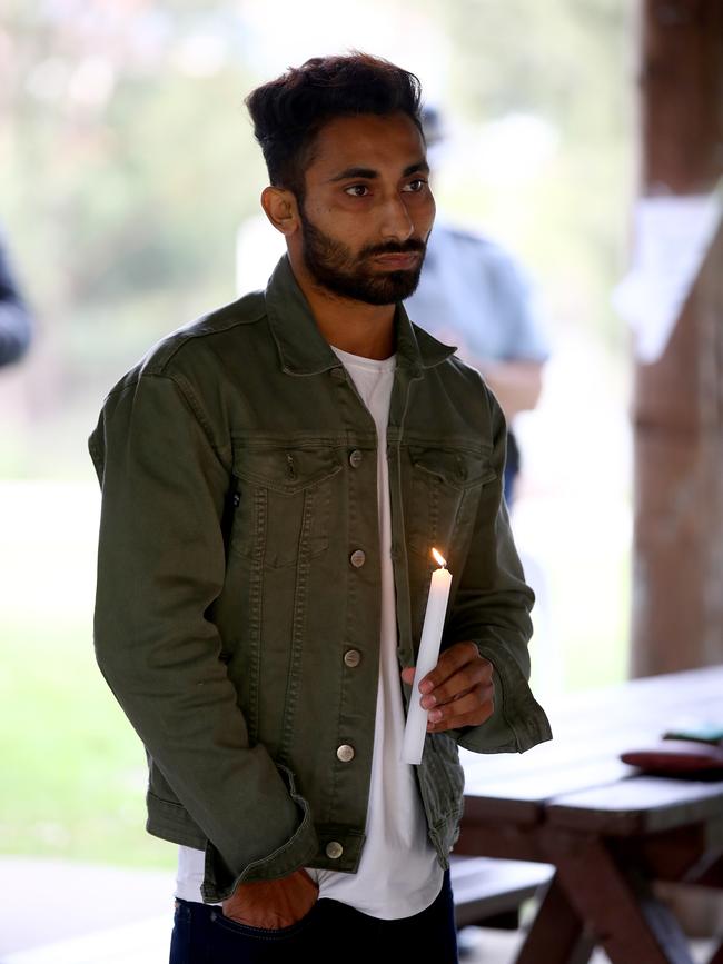 A vigil was held after Kamaljeet’s death. Picture: Toby Zerna