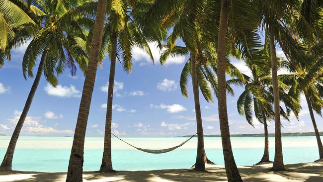 STOP OVER DESTINATIONS .. for Richard Green story .. a hammock overlooking a tropical beach on Mauritius