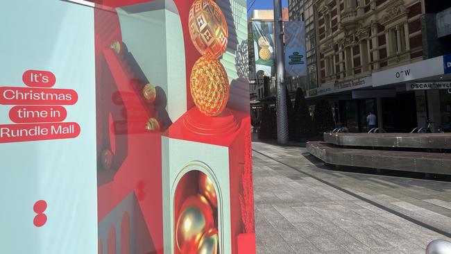 Christmas decorations in Rundle Mall. Picture: Supplied