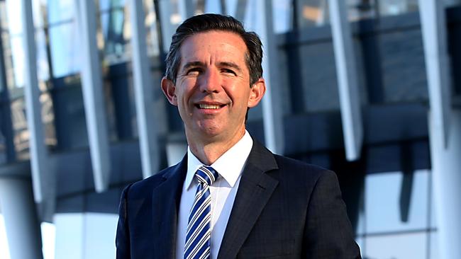 Finance Minister Simon Birmingham says Australia’s debt is ‘manageable’, despite being larger than anticipated as a result of pandemic spending. Picture: Jane Dempster