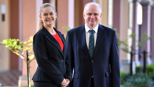 Parramatta Lord Mayor Andrew Wilson (right) and Deputy Lord Mayor Michelle Garrard Picture: Joel Carrett