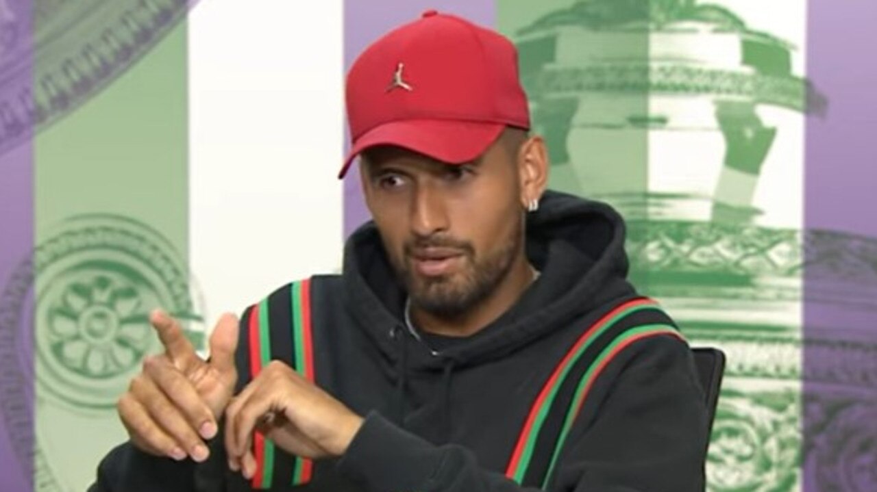 Nick Kyrgios 'liked' that a reporter tried to 'bait' him. Picture: Wimbledon