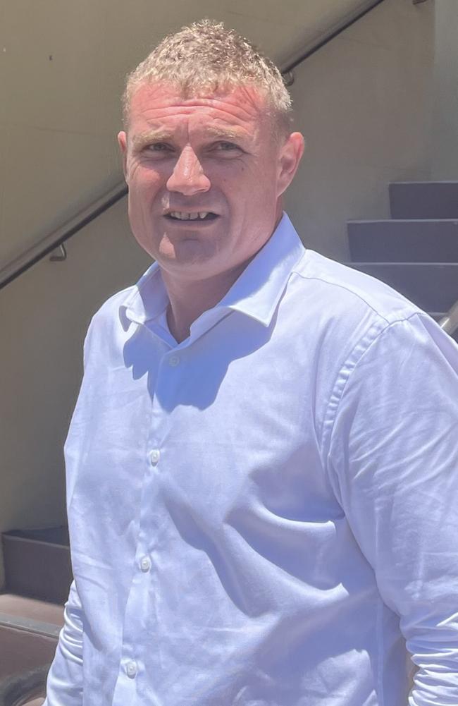 Darren Joseph Collins pleaded guilty in Mackay Magistrates Court to assaulting a person over 60 and harassing his late boss's widow. Picture: Luke Lay