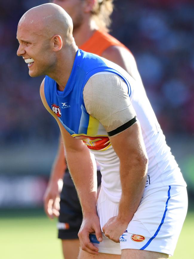 Gary Ablett struggled against GWS.