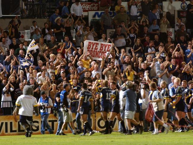 One of the signs in the crowd. Picture: Bryan Lynch