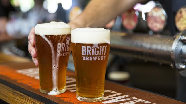 Solar-powered Bright Brewery overlooks the Ovens River. Picture: Josie Withers