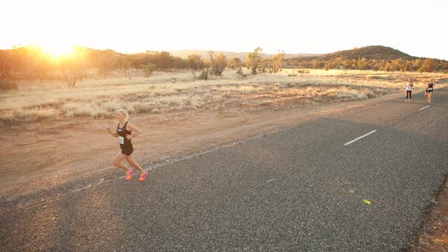 Emma running a 10km cross country event