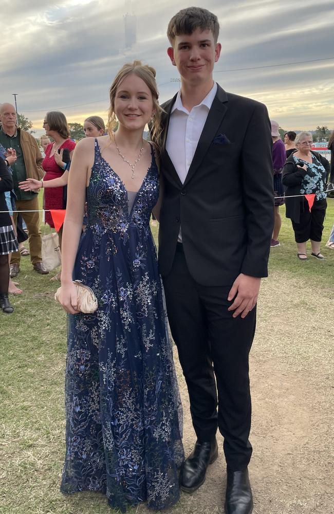 Jasmine Lowry and Alex Brown at the St Patrick's College formal on Friday, June 14, 2024.