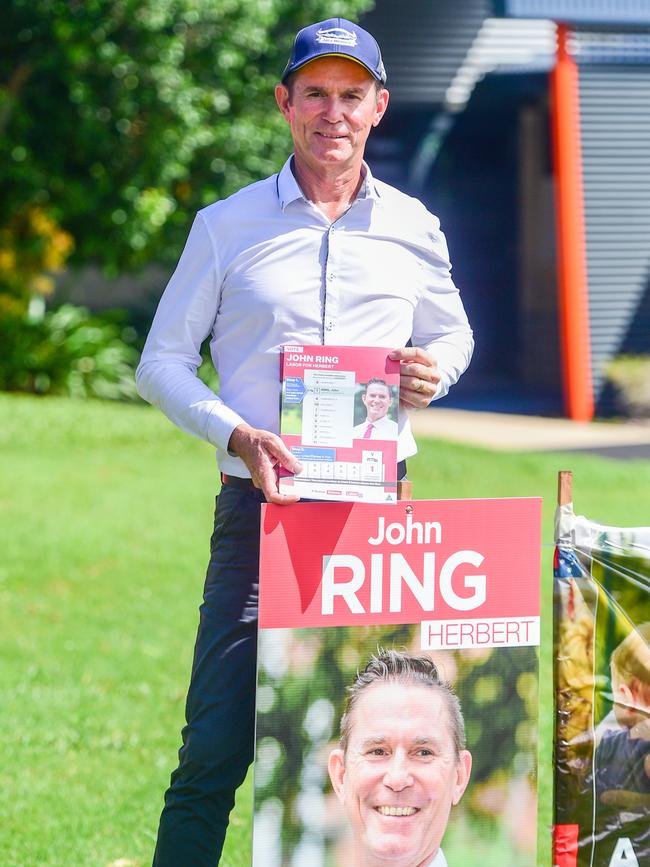 Herbert candidate, John Ring, was busy at St Clare’s Catholic School, North Shore, Townsville.