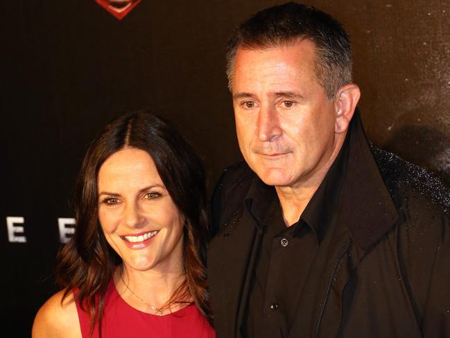 Anthony Lapaglia with his ex-wife Gia Carides at the premiere of Man of Steel.