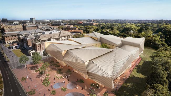 New concept designs for Adelaide’s Aboriginal Art and Cultures Centre (AACC), to be built at Lot Fourteen. Source. Supplied.