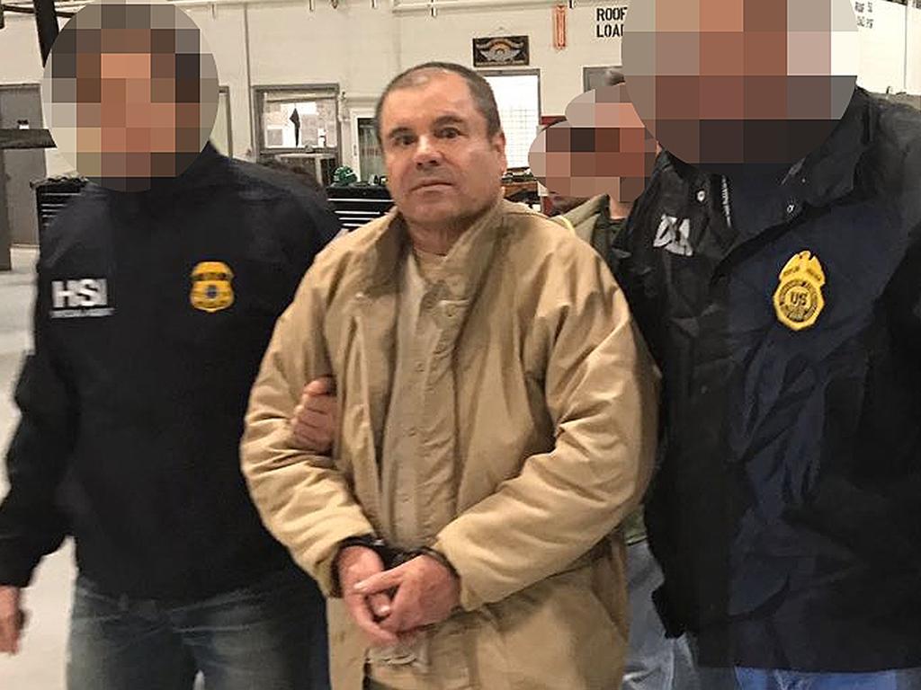 Guzman, who was extradited to the US in 2017 after twice escaping from Mexican prisons, could face life behind bars. Picture: Ho / Interior Ministry of Mexico / AFP