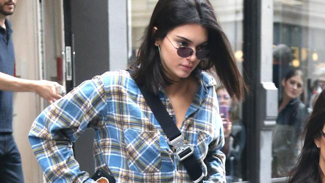 Where’s Ben? Kendall Jenner has been photographed kissing Gigi Hadid’s brother in New York. Picture: MEGA TheMegaAgency.com