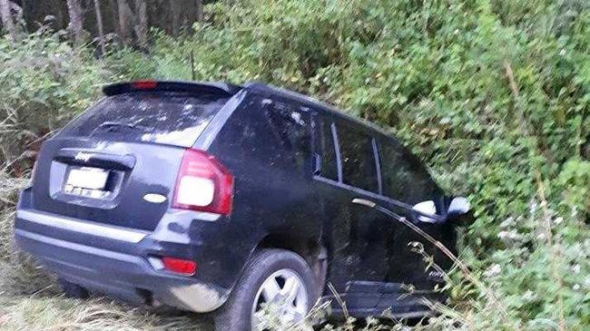 The black Jeep was seen dumped near Cabarita. Picture: Facebook