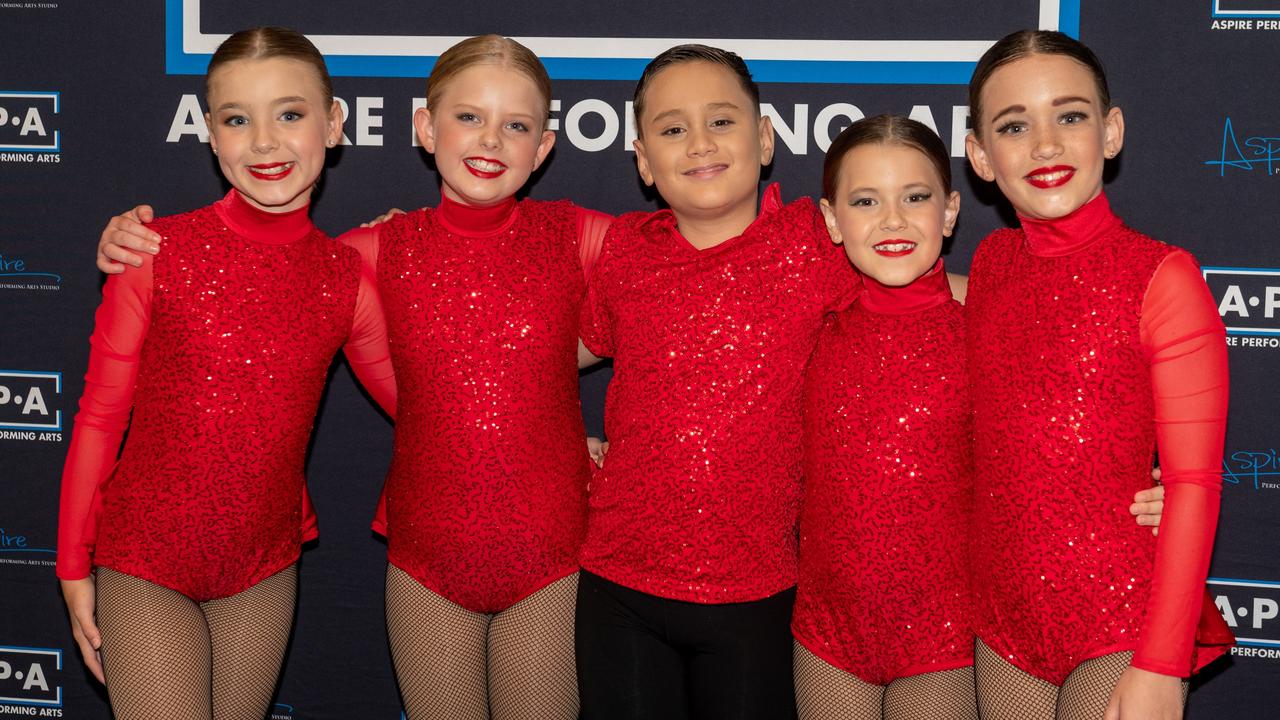 Paislee Coben, Ava Calkin, Lataf Tietie, Kaylee Hopf and Harper Wade at the 76th Mackay Eisteddfod Monday 2 October 2023 Picture: Michaela Harlow