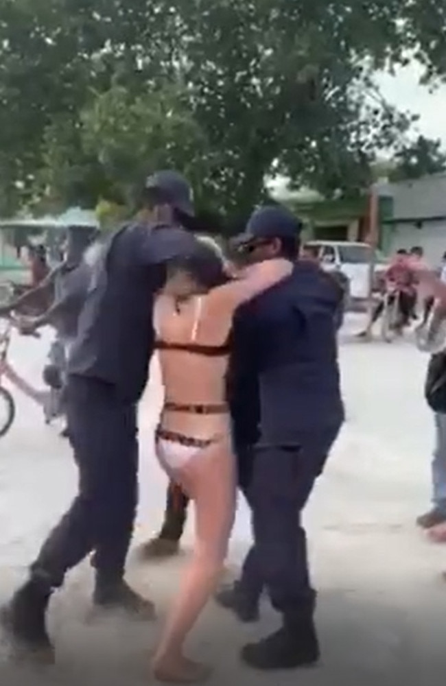 Police took issue with her bikini: MV Crisis/PA Wire