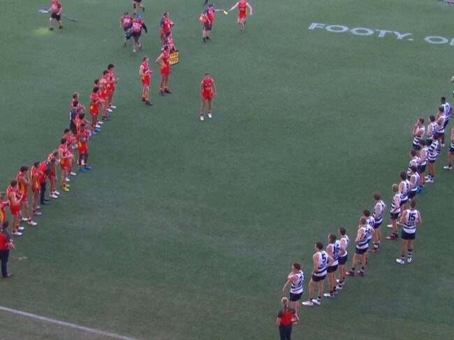 Brilliant scenes here from Geelong. Photo: Fox Sports