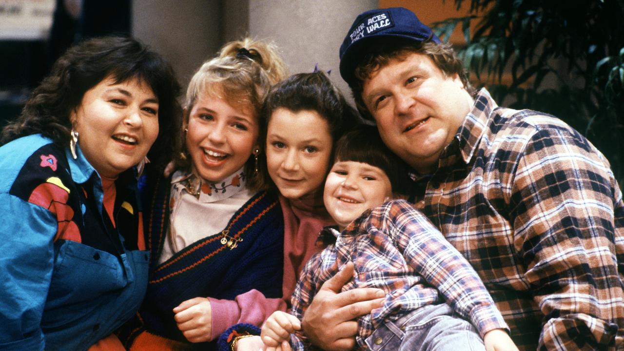 Goodman with the cast of Roseanne during its first season in 1988. (Photo by ABC Photo Archives/Disney General Entertainment Content via Getty Images)