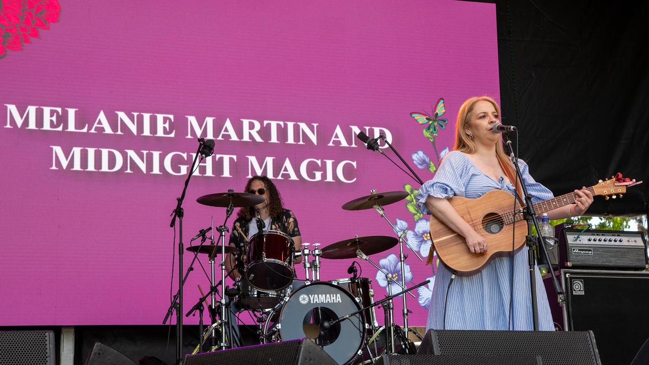 Melanie Martin on stage at the Toowoomba Carnival of Flowers Festival of Food and Wine, Saturday, September 14th, 2024. Picture: Bev Lacey