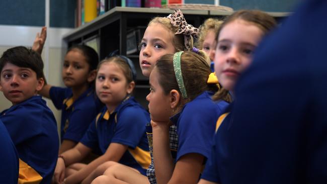 Parap Primary school students set up new class rules as school returns for the first time in 2023. Picture: (A)manda Parkinson