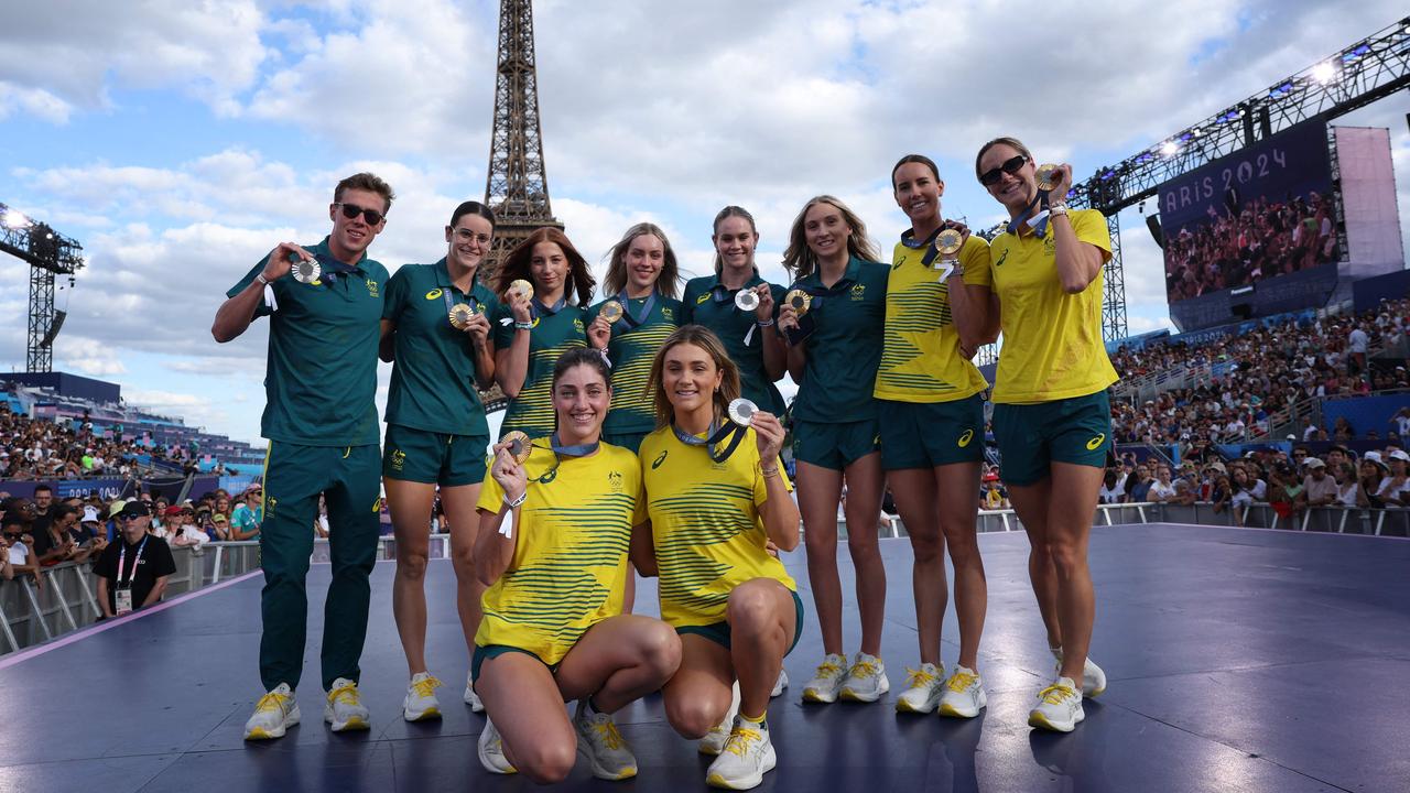 The Australian swimming stars of the 2024 Paris Games. Picture: Jack Guez / AFP