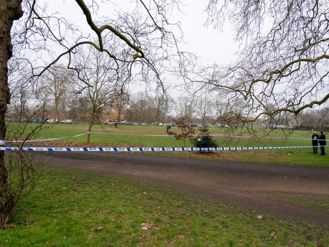 Police searched Clapham Common in March as a major investigation was launched to find Sarah Everard. Picture: Supplied