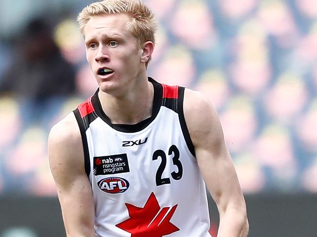 iiMELBOURNE, AUSTRALIA - SEPTEMBER 30: Jaidyn Stephenson in action during the NAB Under 18s All Stars match between Team Enright and Team Harvey at the Melbourne Cricket Ground on September 30, 2017 in Melbourne, Australia. (Photo by Adam Trafford/AFL Media)