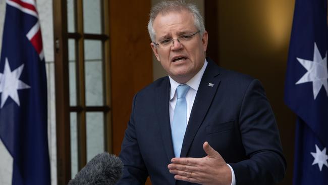 Scott Morrison’s popularity is feeding into strengthened support for the ­Coalition. Picture: Andrew Taylor