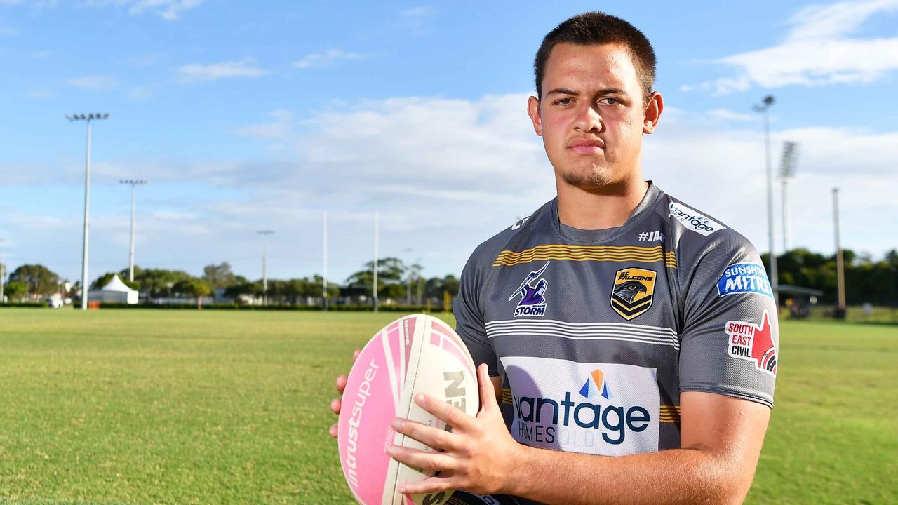 Sunshine Coast Falcons and Mal Meninga Cup player Brock Thomas has been revealed as one to watch this season. Picture: Patrick Woods.