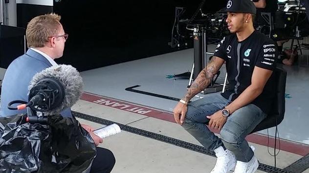 Diffey interviews British Formula One star Lewis Hamilton.