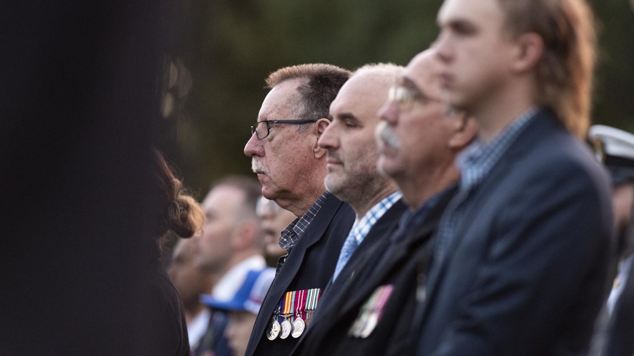 Toowoomba's Anzac Day Dawn Service at the Mothers' Memorial, Thursday, April 25, 2024. Picture: Kevin Farmer