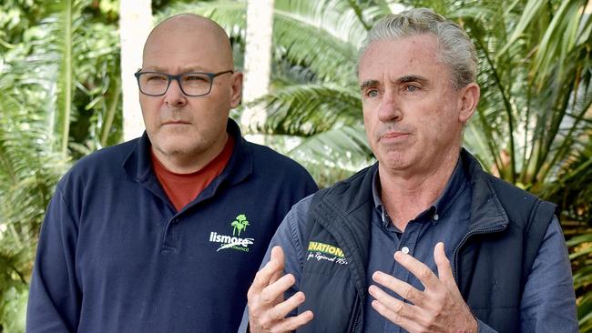 Lismore Mayor Steve Krieg and Federal MP Kevin Hogan. Picture: Tessa Flemming