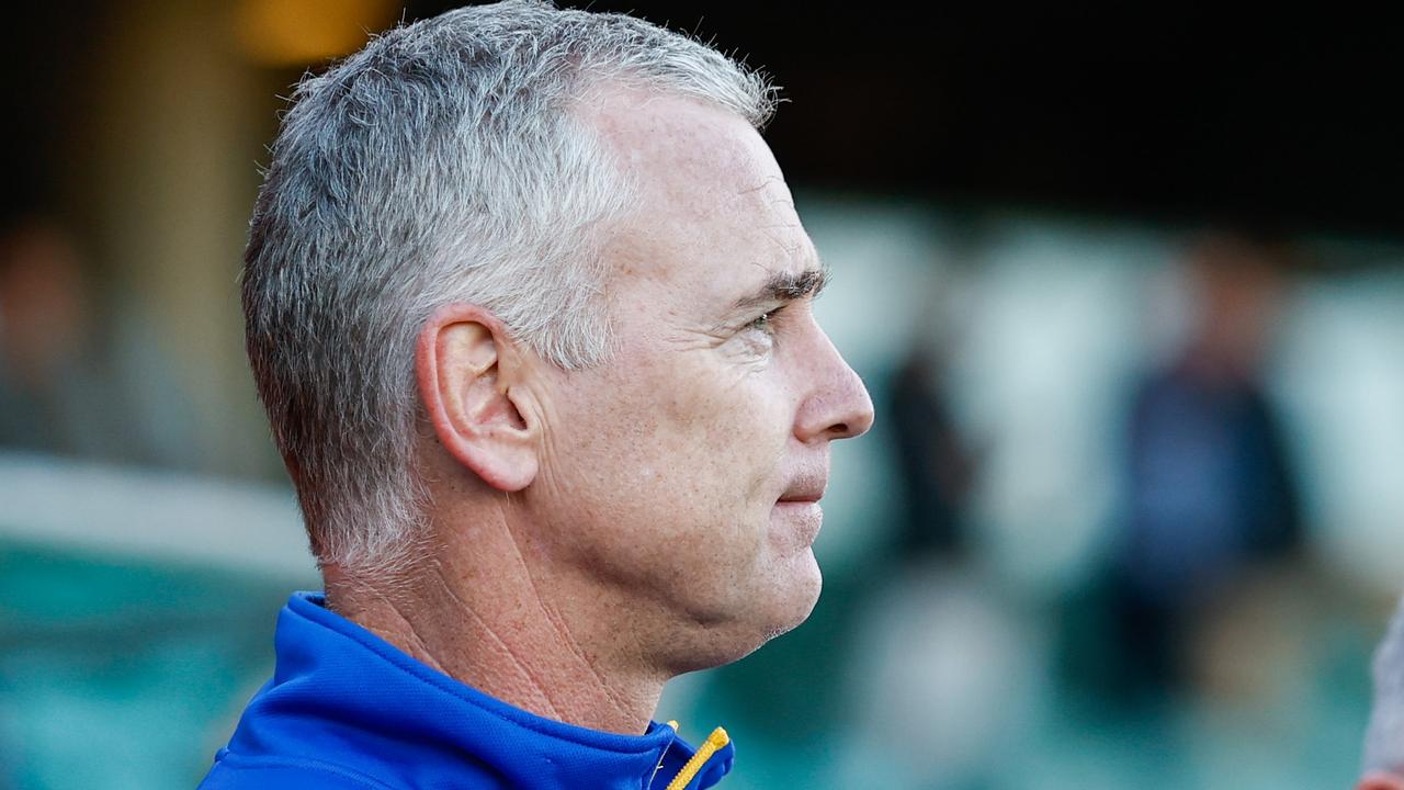 Adam Simpson maintains he will not be taking a three-month break over the off-season after reports emerged on Wednesday night he would be going on leave. Picture: Dylan Burns / Getty Images