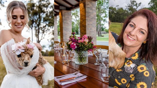 Splitters Farm owned and operated by Carly Clarke (right) and her husband Ash also serves as a safe haven for rescued farm animals.