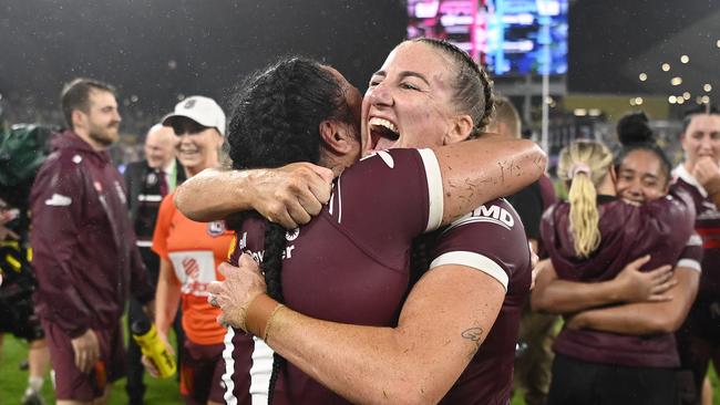 Veteran playmaker Ali Brigginshaw is back to lead one of the greatest spines in women’s rugby league. Picture: Ian Hitchcock/Getty Images