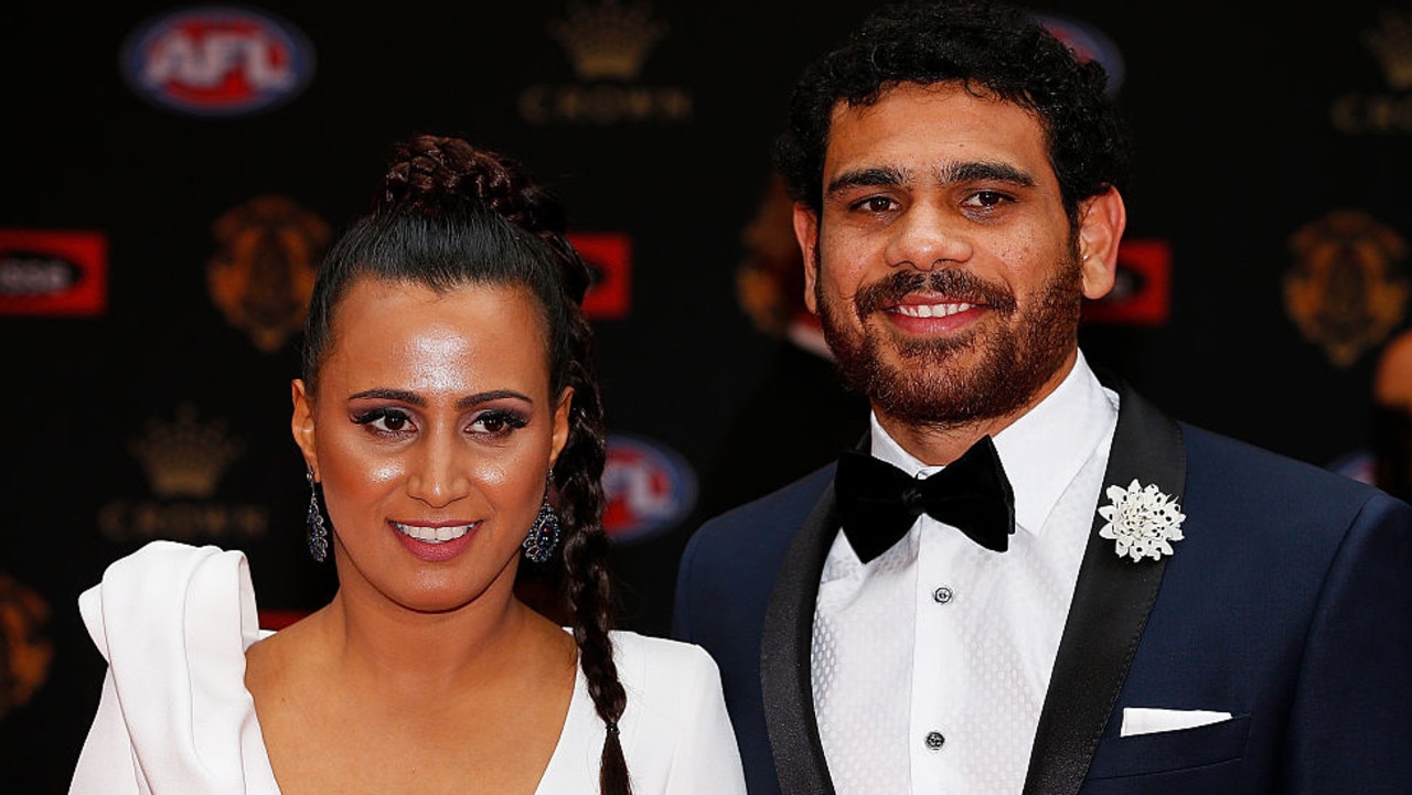 Shannyn and Cyril at the 2016 Brownlow Medal. (Photo by Daniel Pockett/Getty Images)