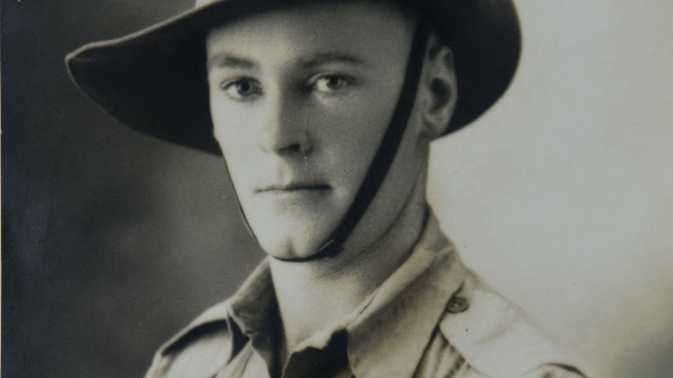 Copy of old photo of Bert Miles , Milne Bay battle veteran. Picture: Contributed