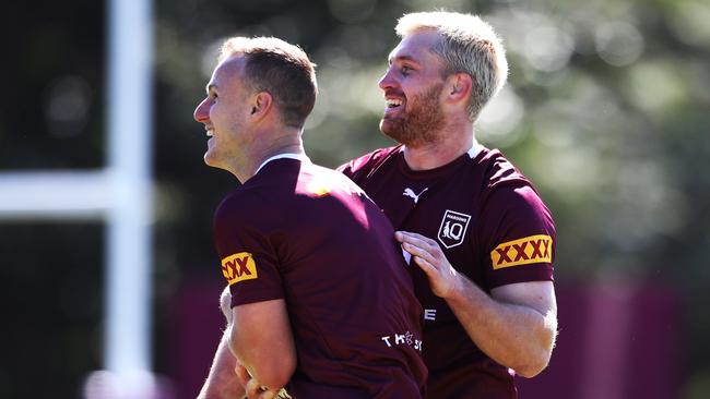 Daly Cherry-Evans and Cameron Munster are ready to rumble against the Blues. Picture: Zak Simmonds